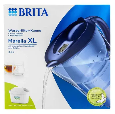 Productafbeelding van Brita waterfilterkan Marella XL, blauw, 3,5 liter, inclusief MX Pro filterpatroon (verpakking met 1 stuk)