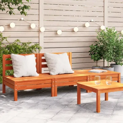 Produktbild von Gartensofa 3-Sitzer Wachsbraun Massivholz Kiefer 838037