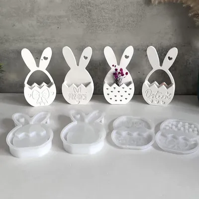 Produktbild von Silikonform Osterhase Gießform für Frühling Gips Wachs Epoxidharz