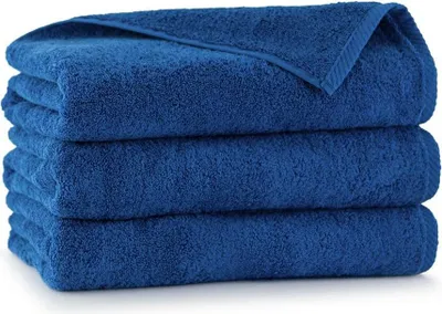 Produktbild von Handtuch - 100% Baumwolle - 500 g/m2 - 50x100 cm - Extra Saugfähig - Dunkelblau - hohe Grammatur - KIWI2