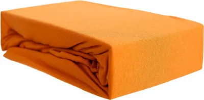 Produktbild von Jersey Spannbettlaken 100% Baumwolle 120-130x200 cm + 25 cm Rundumgummizug Orange