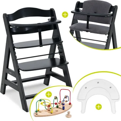 Produktbild von Hauck Hochstuhl Alpha Plus Black - im Sparset
