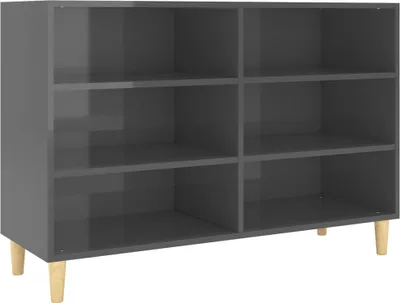 Obrázek produktu pro Příborník šedý s vysokým leskem 103,5 x 35 x 70 cm dřevotříska