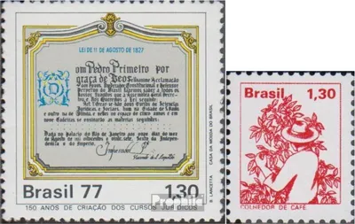 Produktbild von Briefmarken Brasilien 1977 Mi 1610,1611 (kompl.Ausg.) postfrisch Juristische Fakultäten