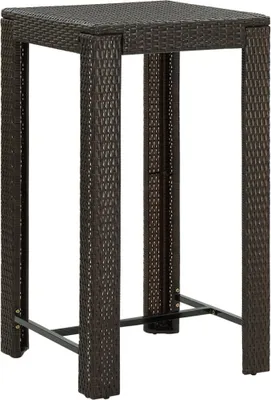 Zdjęcie produktu dla Stół barowy ogrodowy Living Store brązowy 60,5x60,5x110,5 cm z polirattanu