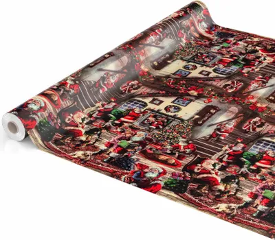 Produktbild von Tischdecke Wachstuch Weihnachten Rot Robust Wasserabweisend Breite 140 cm Länge 400 cm