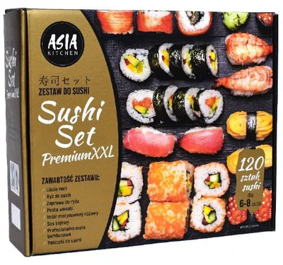 Produktbild von Asia Kitchen | Sushi Set Gold Xxl - Für 6-8 Personen - Gold - Sushi Selbst Machen - 1 Set