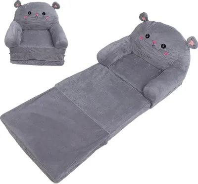 Produktbild von 2 in 1 Cartoon Kinder Folding Sofa Tuch und Schwamm belüften Cartoon Kinder Flip Open Sofa für Baby Kinder 3 Schichten