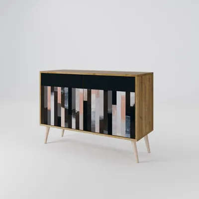 Immagine prodotto di Cassettiera Spacerebels a 2 ante - credenza cassettiera - credenza alta - mobile guardaroba - soggiorno camera da letto - 57,5×111×42 (HxLxP)