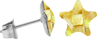 Produktbild von Chirurgenstahl Ohrstecker mit Mosaik Stern Farbe - Gelb