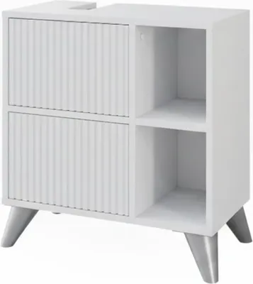 Produktbild von Waschbeckenunterschrank Vicco Leano Weiß 60 x 62 cm mit 2 Schubladen, Model 52124
