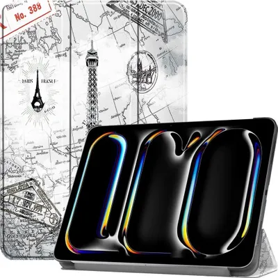 Produktbild von iPad Pro 11 (2024/2025) Hülle - Coverup Tri-Fold Ständer Klapphülle mit Schlaf/Wach-Funktion - Eiffelturm