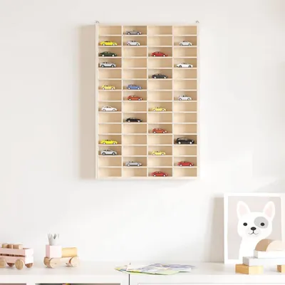 Image de vidaXL Vitrine de collectionneur en bois avec 56 compartiments 40 x 4,5 x 60 cm