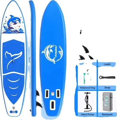 Obrázok produktu pre Nafukovacie doska na stand-up paddleboarding, odolné PVC, kompletná sada príslušenstva, SUPFW49A