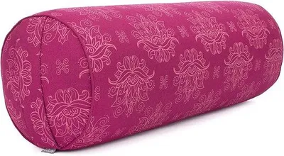 Produktbild von Famanu Yoga Bolster runde Form mit Kapokfüllung - Baumwolle mit Maharaja-Design