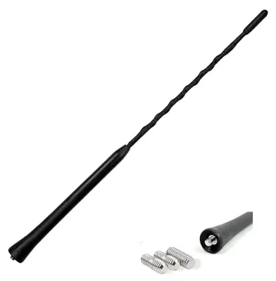 Produktbild von A103 - Autoradio Autoantenne 28cm - Antennenstab kompatibel VW Golf Audi Opel Ford Focus Renault BMW Seat Skoda M4 5 6 Adapter