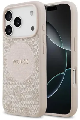 Obrázek produktu pro Guess 4G Circle Classic Logo MagSafe - Pouzdro iPhone 17 Pro (růžové)