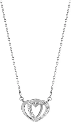 Image de Collier en argent avec cœur AGS779 / 48 (chaîne, pendentif)
