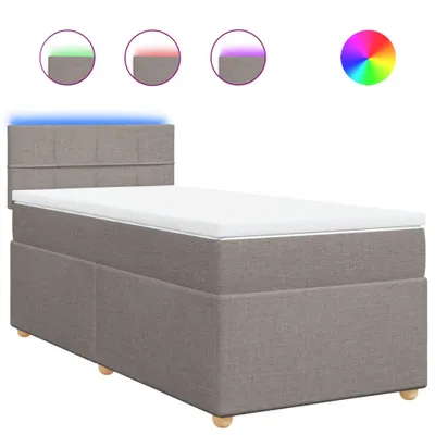 Produktbild von Boxspringbett mit Matratze Taupe 90x190 cm Stoff