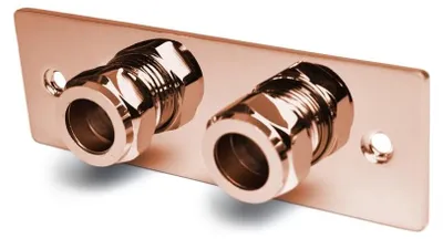 Produktbild von Rose Gold Duschwandplatte - Messingoberfläche für das Badezimmer