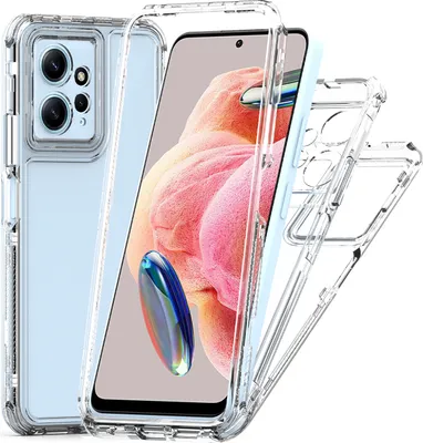 Produktbild von Transparente Handyhülle für Xiaomi Redmi Note 12 4G Stoßfeste TPU und PC Hybrid Klar Hülle