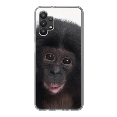 Produktbild von MuchoWow® Handyhülle Schutzhülle Hülle für Samsung Galaxy A32 5G Affe - Schimpanse - Porträt - Kinder - Jungen - Mädchen Silikon Softcase Handy Hülle - Softcase