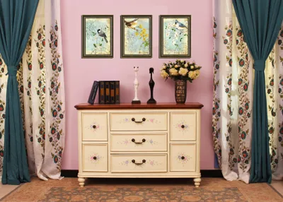 Immagine prodotto di Cassettiera bianca di design per il soggiorno credenza credenza cassettiera mobile legno casa di campagna