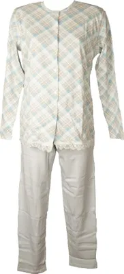 Immagine prodotto di Pigiama donna RAGNO aperto davanti manica lunga pantalone lungo invernale caldo cotone interlock articolo DE12N6, Taglia 52, Cotone 100%