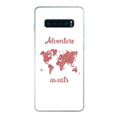Produktbild von MuchoWow® Handyhülle Schutzhülle Hülle für Samsung Galaxy S10 Plus Karte - Sprichwörter - Rosa Silikon Softcase Handy Hülle - Schutzhülle