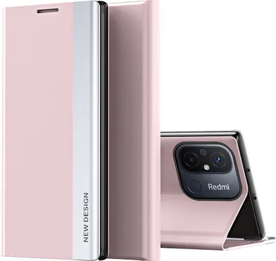 Obrázek produktu pro Redmi 12C Pouzdro, MagnetickéPolyuretanKožené Pouzdro s Funkcí Stojánku pro Xiaomi Redmi 12C Růžový