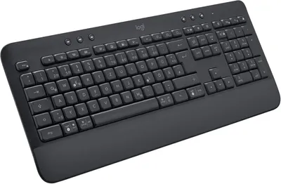 Produktbild von Logitech Signature K650, Volle Größe (100%), Kabellos, Bluetooth, Membran Key Switch, QWERTY, Graphit
