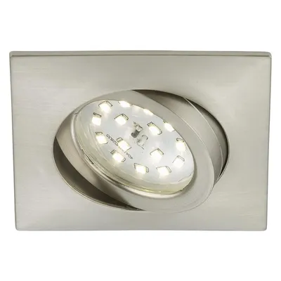 Produktbild von Briloner LED Einbauleuchte Eckig Nickel Matt 5W 400lm 3000K IP23 Schwenkbar 7210-012