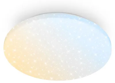 Produktbild von Briloner LED Deckenlampe Fernbedienung Ø34x6cm Rund 24W 2600lm 2700K-6500K Warmweiß bis Tageslichtweiß Dimmbar Weiß - Deckenleuchte Wohnzimmer Schlafzimmer Kinderzimmer