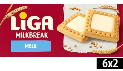 Produktbild von Liga Milkbreak Milchkekse 245g – Knusprige Milchkekse als Snack oder zum Kaffee
