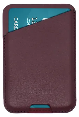 Obrázok produktu pre Kožené puzdro na karty Accezz - vhodné pre MagSafe a Qi2 - Heath Purple