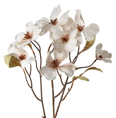Productafbeelding van Clayre & Eef Kunstbloem, 72 cm, wit, kunststof