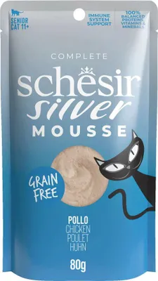 Produktbild von Schesir 21232004, Senior, jede Rasse, Huhn, 80 g, Getreidefrei