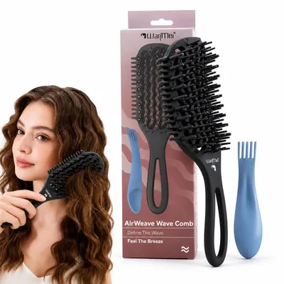 Produktbild von Haarbürsten-Set Entwirrbürste Paddle Bürste, Haarbürste für Nass- & Trockenhaar, Anti-Frizz Stylingbürste für Damen Herren