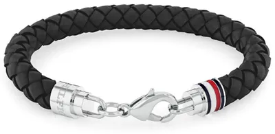 Produktbild von Tommy Hilfiger Elegantes Herrenarmband aus schwarzem Leder