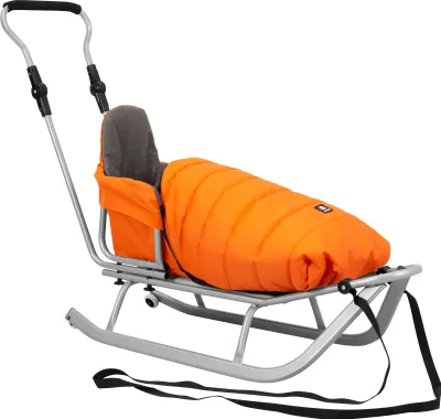Produktbild von Kunert ROCKER Schlitten für Kinder Schlitten mit Lehne I Babyschlitten Kinderschlitten I Rückenlehne Schlitten Baby Schlitte + Schlafsack