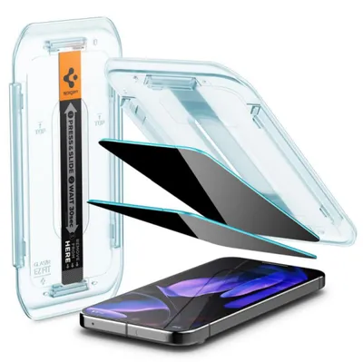 Zdjęcie produktu dla Spigen GLAS.tR EZ Fit, Google, Pixel 9/Pixel 9 Pro, Czarny, 2 szt.