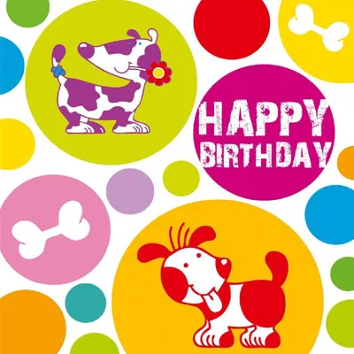 Produktbild von Artebene Mini-Grußkarte zum Geburtstag für Hunde, 8x8 cm, mit Umschlag