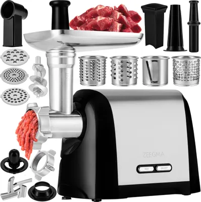 Produktbild von Zeegma Molen Chef - Elektrisch Fleischwolf - Multi Wurstmaschine Wurstfüller Metall 1900W