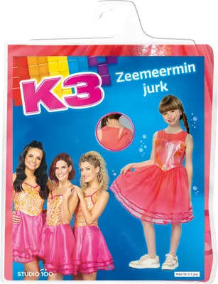 Zdjęcie produktu dla K3 strój syrenki pomarańczowy dla dziewczynek - przebranie 3-5 lat