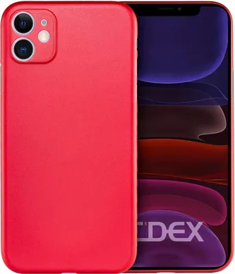 Obrázek produktu pro Pouzdro pro Apple iPhone 11, silikonové, červené, pevná zadní strana, A2111