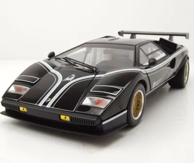 Produktbild von Kyosho 8320C Lamborghini Countach LP500R schwarz weiß 1:18