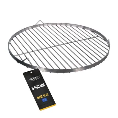 Produktbild von NAJDER Edelstahl Grillrost Rund Ø800 mm für Schwenkgrill mit Seilaufhängung, Rundgrillrost, Rostfrei, Grillgitter mit 3 Aufhängungsbohrungen für Rost - Solo