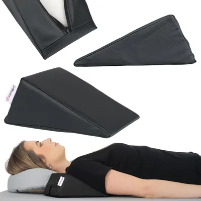 Produktbild von Habys Lagerungskeil, für Massage und Therapie, Lagerungskissen, Lagerungsmaterial, Physiotherapie, Orthopädisch, Grüße:20x15x10cm Schwarz
