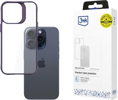 Immagine prodotto di 3mk Armor Case+ Cover per Apple iPhone 15 Pro Max copertura posteriore trasparente
