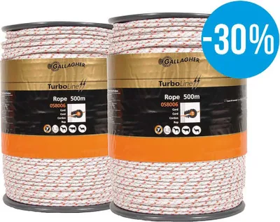 Produktbild von Gallagher Cord TurboLine (6 MM / Wit) - 2 x 500 Meter